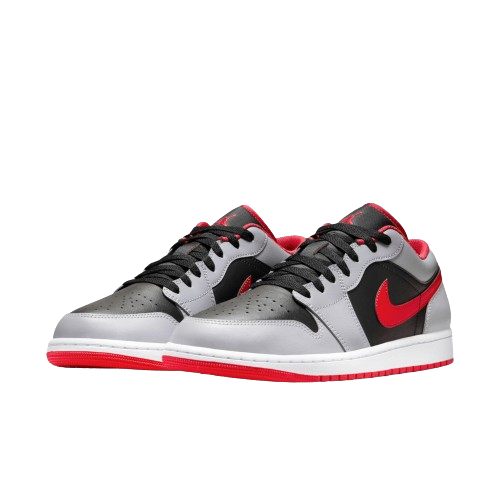 Air Jordan 1 Low Black Light Smoke Grey Gym Red