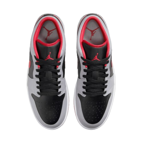 Air Jordan 1 Low Black Light Smoke Grey Gym Red