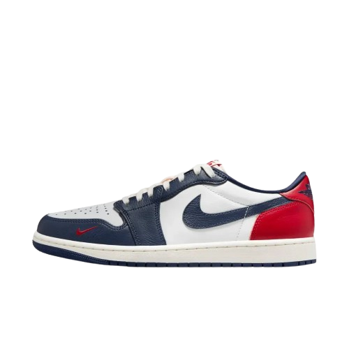 Tênis Air Jordan 1 Low "Gym Red & Midnight Navy" Vermelho / Azul