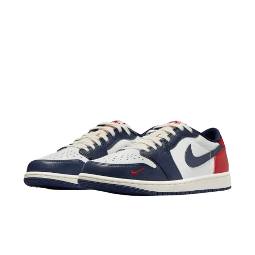 Tênis Air Jordan 1 Low "Gym Red & Midnight Navy" Vermelho / Azul