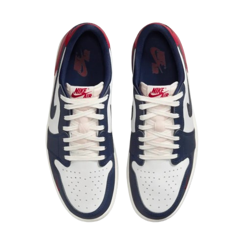 Tênis Air Jordan 1 Low "Gym Red & Midnight Navy" Vermelho / Azul