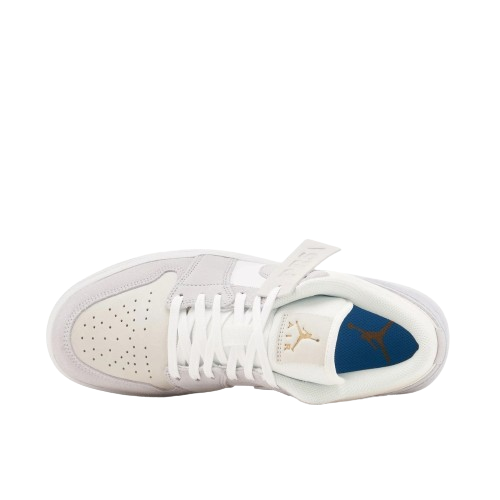 Tênis Air Jordan 1 Low "Paris" Cinza / Branco