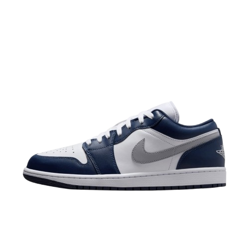 Air Jordan 1 Low White Midnight Navy Wolf Grey