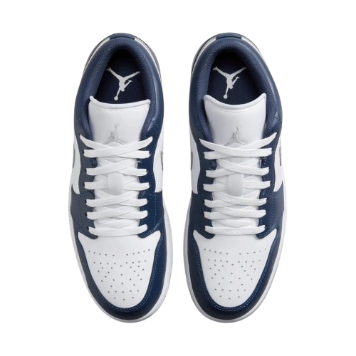 Air Jordan 1 Low White Midnight Navy Wolf Grey