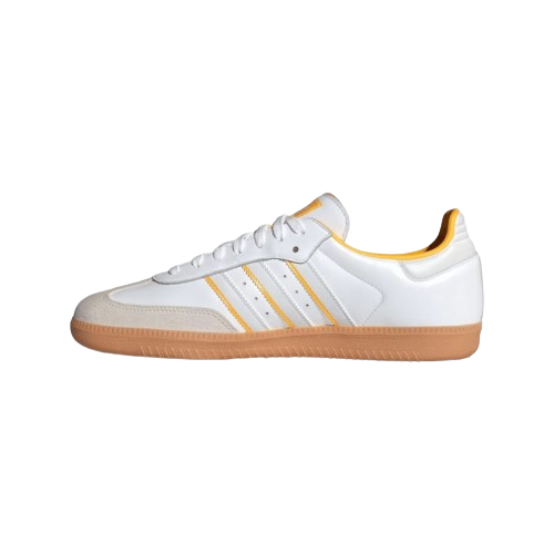 Tênis adidas Samba OG "Crystal White Crew Yellow" Feminino Branco