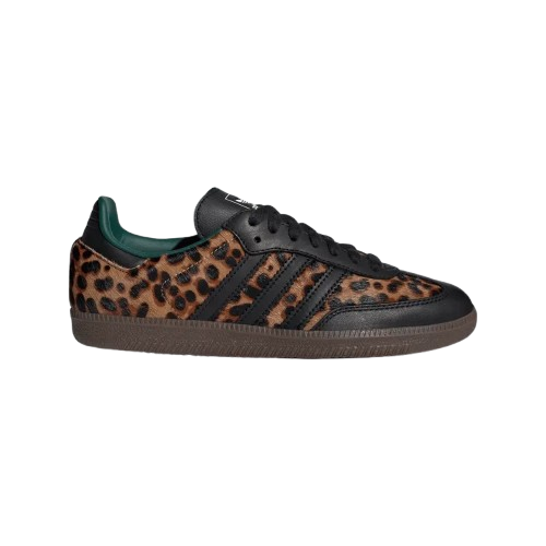 Tênis Adidas Samba OG "Black Green Leopard" Feminino Marrom/Preto