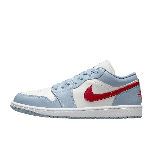 Tênis Air Jordan 1 Low "Blue Grey White Dune Red" Azul / Vermelho